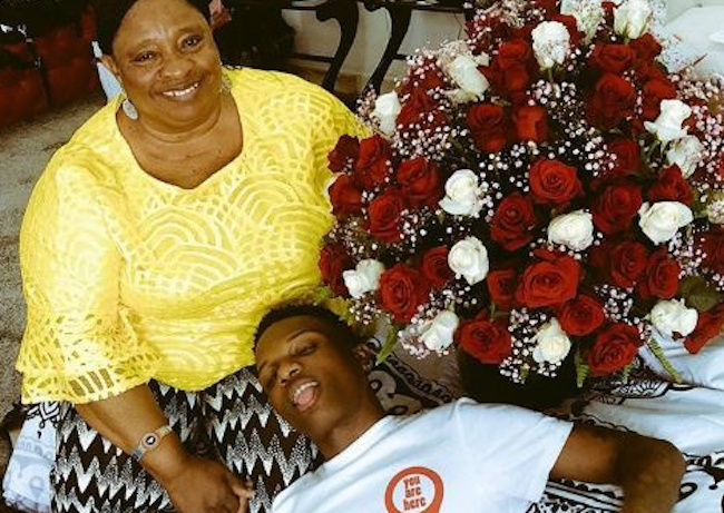 Wizkid and his late mother, Dolapo Balogun