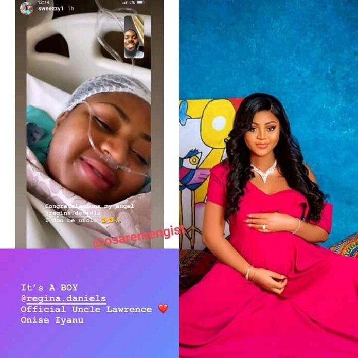 Regina Daniels Delivers A Baby Boy