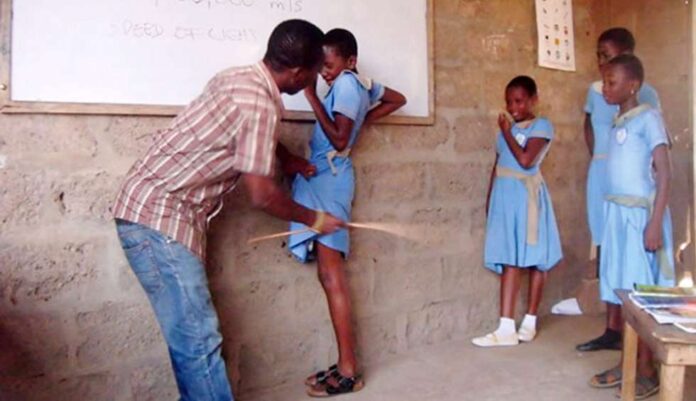 Child Abuse in the Name of Discipline Teaching flogging a female pupil on her buttocks