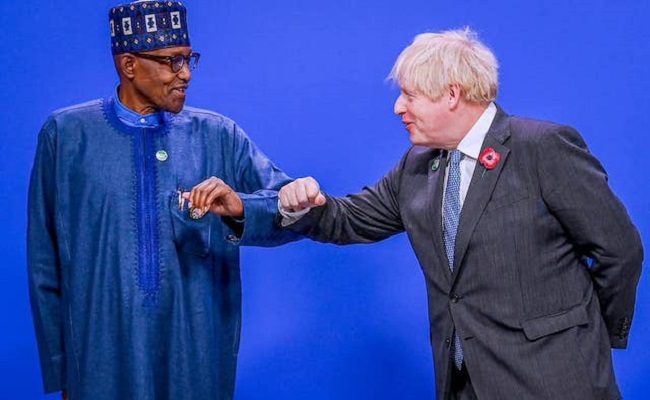 President Buhari and UK PM Boris Johnson