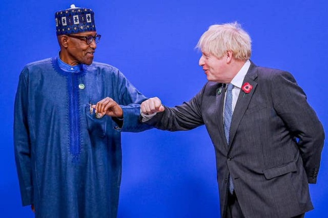 President Buhari and UK PM Boris Johnson