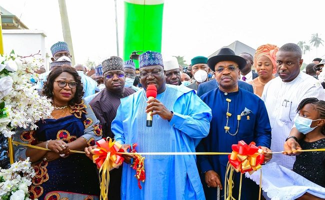 Senate President Ahmed Lawan commission a recreational center in Akwa Ibom