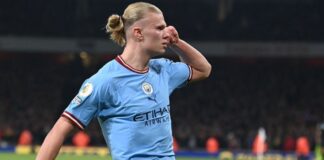 EPL: Manchester City thump Arsenal to go top of Premier League table