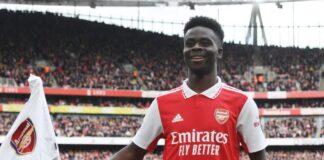 Saka shines as Arsenal move eight points clear of Man City