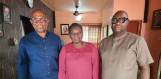 Peter Obi visits woman who was stabbed at Lagos polling unit during 2023 presidential election (PHOTOS)