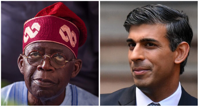 Sunak congratulates Tinubu, seeks partnership between UK, Nigeria Sunak congratulates Tinubu, seeks partnership between UK, Nigeria