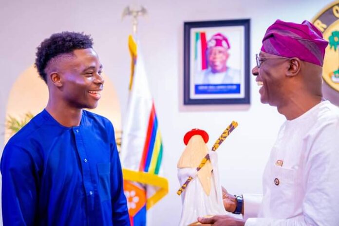 Arsenal winger, Saka visits Governor Babajide Sanwo-Olu Arsenal winger, Saka visits Governor Babajide Sanwo-Olu