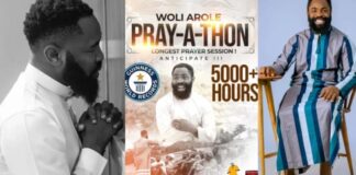 Pray-A-Thon: Nigerian comedian, Woli Arole prepares for 5000 hours of prayer