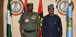 CDS affirms Armed Forces’ commitment to restoring peace in Plateau and Zamfara The Chief of Defence Staff, Major General Christopher Musa (L) receives Zamfara State Governor, Dauda Lawal at the Defence Headquarters in Abuja on July 12, 2023