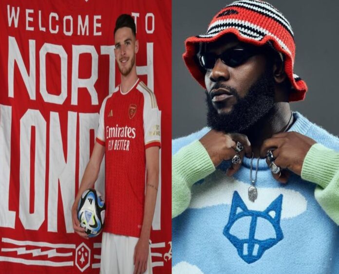 Arsenal unveil Declan Rice with Nigeria OdumoduBlvck’s hit song Arsenal unveil Declan Rice with Nigeria OdumoduBlvck’s hit song