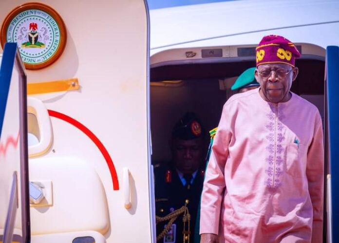 President Tinubu returns to Abuja after AU meeting in Nairobi