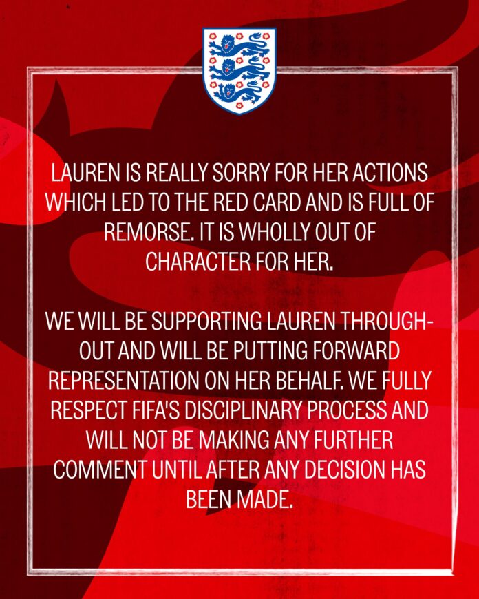‘Lauren James is sorry’ —England’s Lionesses apologise to Nigerians, Super Falcons, others ‘Lauren James is sorry’ —England’s Lionesses apologise to Nigerians, Super Falcons, others