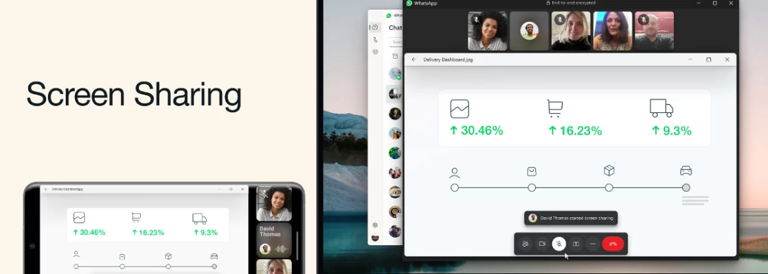 WhatsApp screen sharing