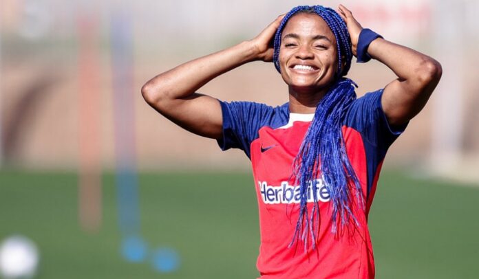 Super Falcons star Rasheedat Ajibade dazzles in new look (PICTURE) Super Falcons star Rasheedat Ajibade dazzles in new look (PICTURE)