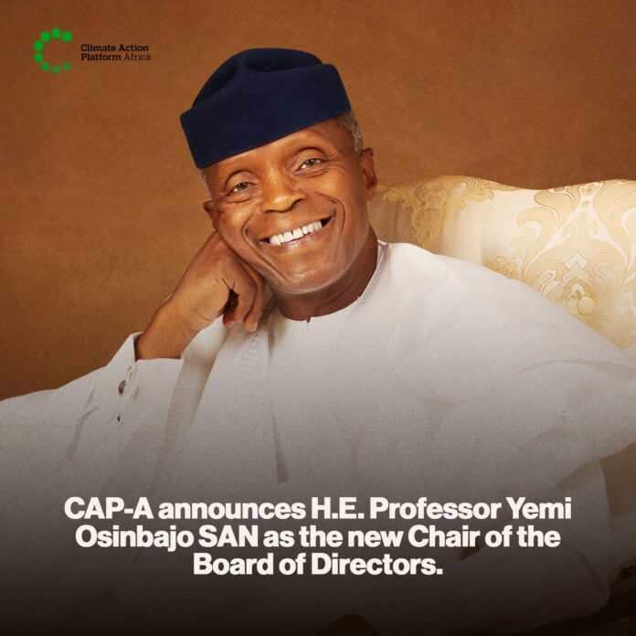 CAP-A announces Osinbajo as new Chair Board of the Directors CAP-A announces Osinbajo as new Chair Board of the Directors