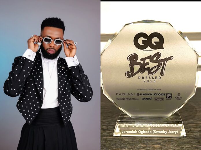 Swanky Jerry wins award for GQ Magazine Best Dressed Nigerian Man on Earth (Photos) Swanky Jerry wins award for GQ Magazine Best Dressed Nigerian Man on Earth (Photos)