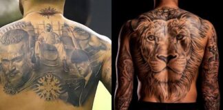 10 footballers with beautiful back tattoos Footballers with back tattoos