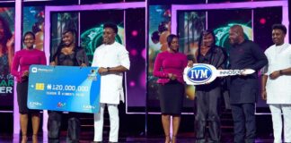 Ilebaye receives N120M grand prize after winning BBNaija Allstars (Photos) Ilebaye receives N120M grand prize