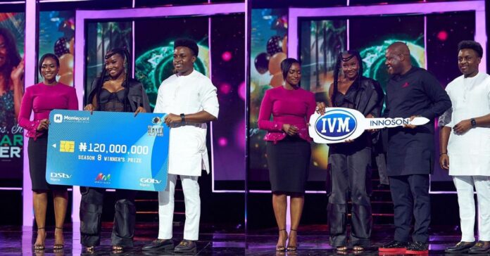 Ilebaye receives N120M grand prize after winning BBNaija Allstars (Photos) Ilebaye receives N120M grand prize