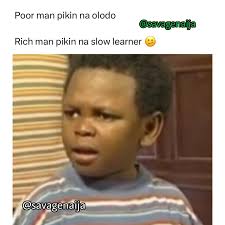 Rich man pikin vs poor man pikin