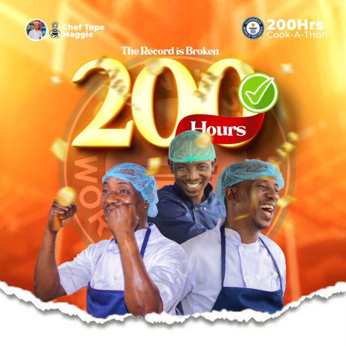 Nigerian chef, Tope Maggie ‘breaks’ Irish Chef cook-a-thon record, awaits confirmation