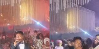 Moses Bliss scrutinized by netizens for failing to caution actress, Ekene Umenwa during performance at her wedding ceremony Moses Bliss scrutinized by netizens for failing to caution actress, Ekene Umenwa during performance at her wedding ceremony