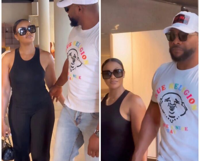 Celebrity Couple: Netizens express interest in burgeoning affair between Nollywood stars, Bolanle Ninalowo and Damilola Adegbite as they step out in style (VIDEO) Damilola Adegbite And Bolanle Ninalowo