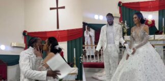Omashola walks down the aisle with mother of his son (PHOTOS) Omashola Oburoh