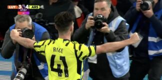 Declan Rice secures stoppage time winner for Premier League leaders, Arsenal in seven-goal thriller against Luton Town