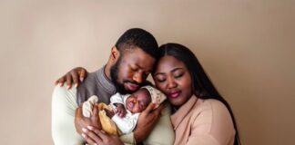 Celebrity Couple: Nollywood thespians, Blessing Obasi, Stan Nze share photo of newborn son