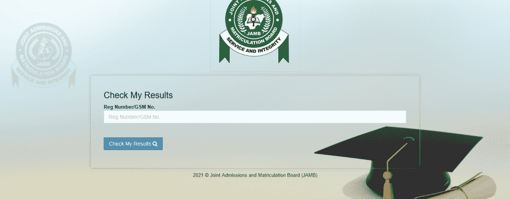 JAMB result checking portal