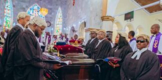 Tinubu, governors, others pay tributes as Akeredolu is buried in Owo