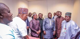 Plateau APC House Members visit Senator Lalong