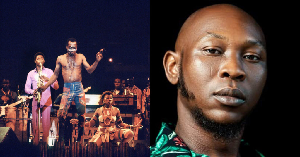 Fela Anikulpo-Kuti and Seun Kuti (Photo Credit: NRTC Library)