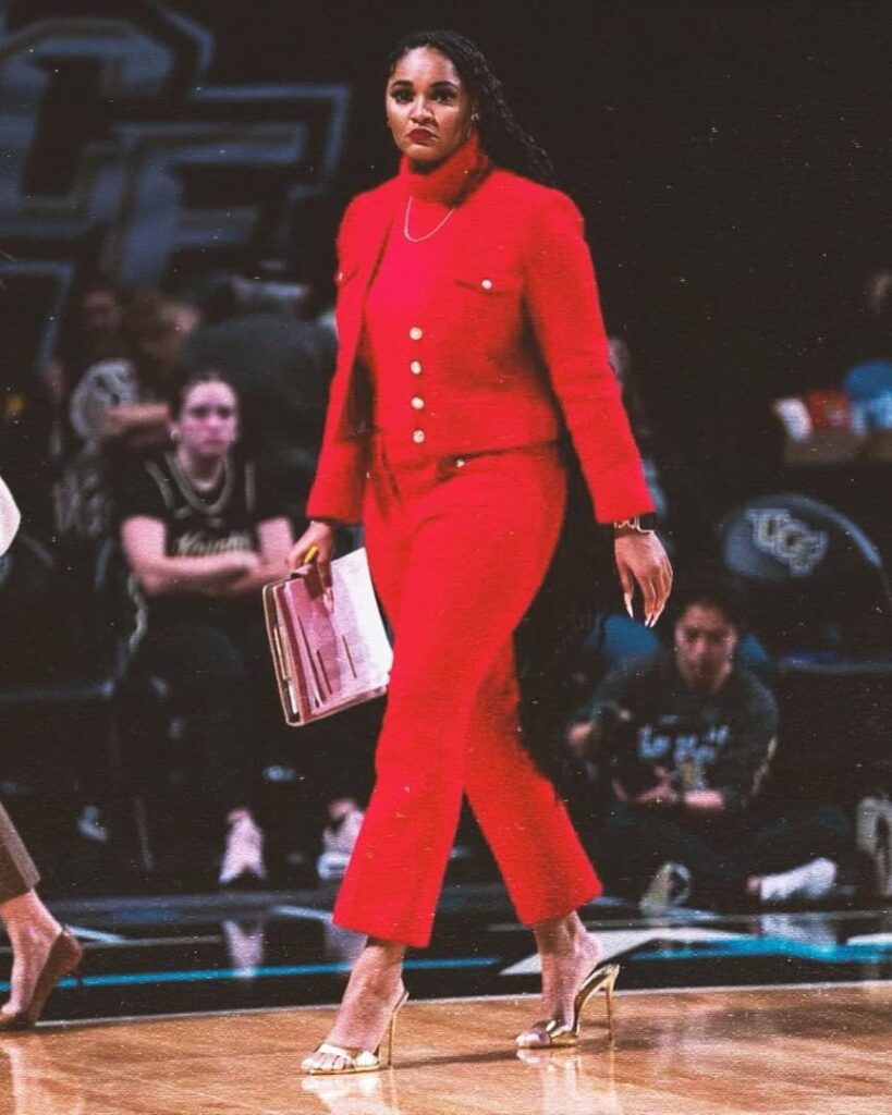 Sydney Carter rocking a red pant suit
Credit:- Sydney Carter|Instagram