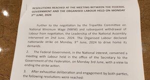 Just In: Nigerian govt, labour unions reach agreement, strike may end
