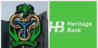 CBN revokes license of Heritage Bank Central Bank of Nigeria x Heritage Bank