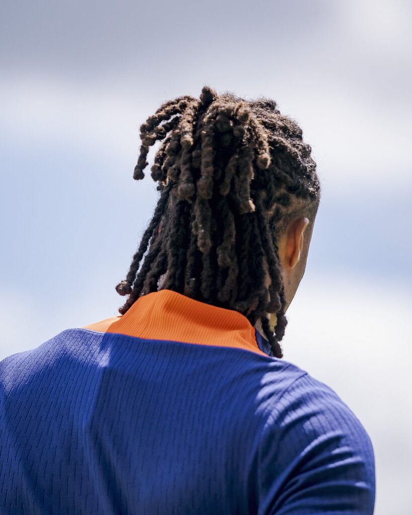 The backview of Dutch defender, Nathan Ake (Photo Credit: UEFA/X)