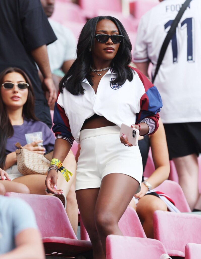 Benson at the England's game against Slovenia (Photo Credit: Central Goal)