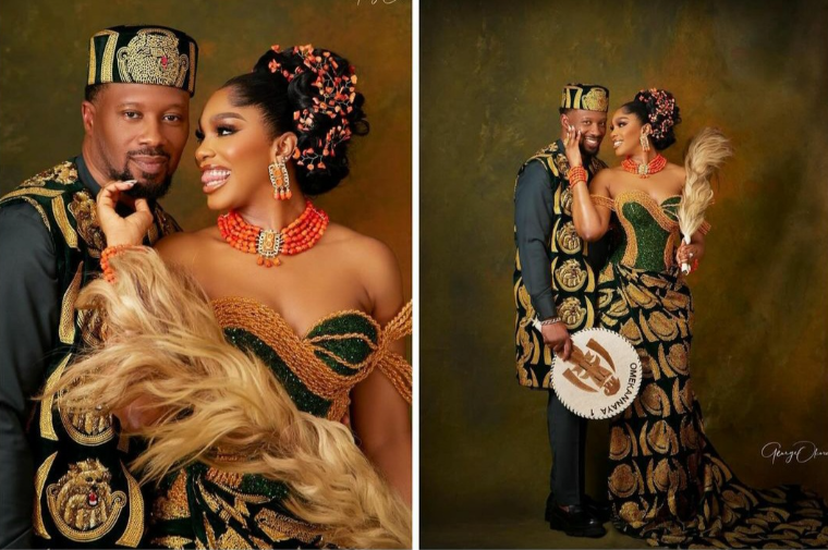 Ugo Nwoke and Sharon Ooja (Photo Credit: Linda Ikeji's Blog)