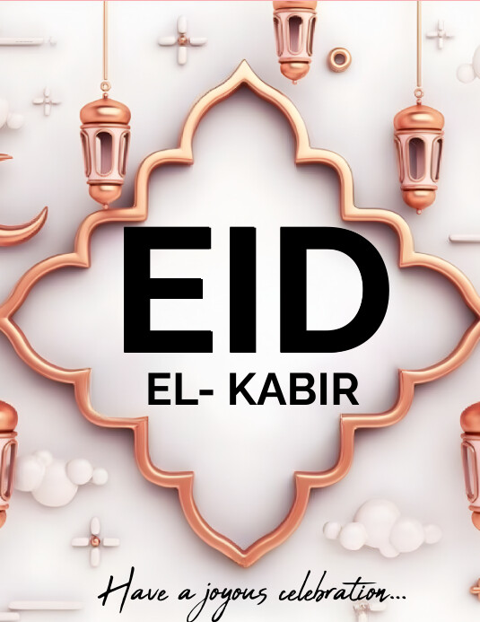 Eid-el-Kabir celebration poster 