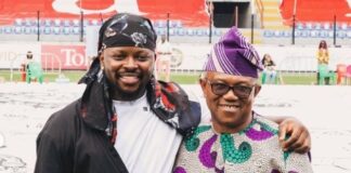 Nigerian medical doctor, Fola David becomes Guinness World Record holder for largest drawing Fola David and Peter Obi (Photo Credit: Punch Newspaper)