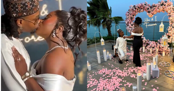 Socialite, Yhemo Lee to walk down the aisle, August 31st as he proposes to girlfriend, Tayo B (PHOTOS/VIDEO)