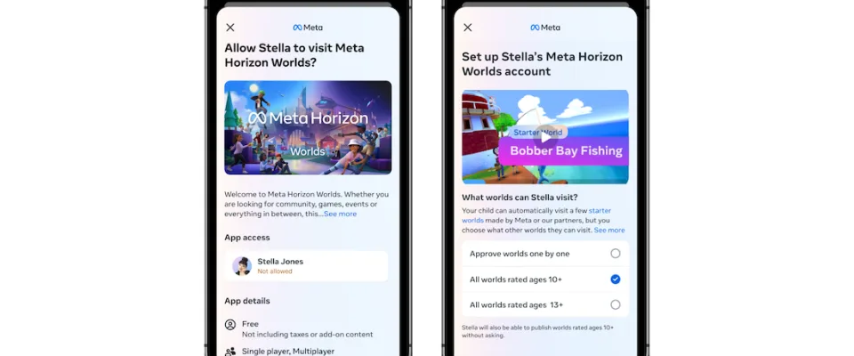 Meta will grant preteens access to Horizon worlds