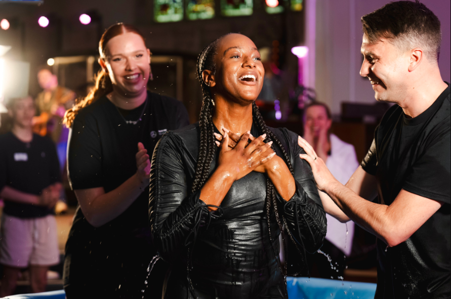 Dj Cuppy gets baptized