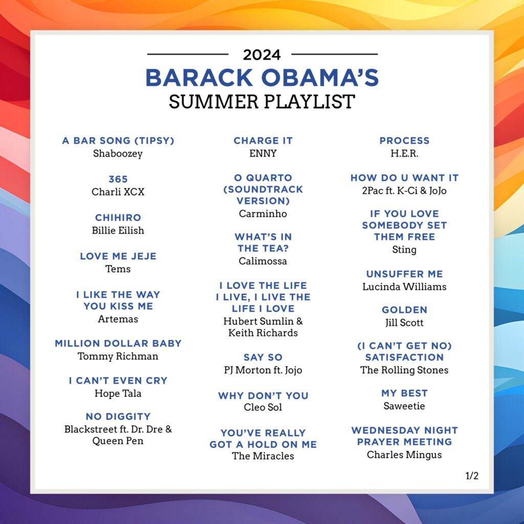 Barack Obama's 2024 Summer Playlist