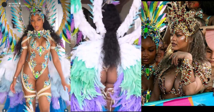 Too much skin? Ayra Starr joins Rihanna at Crop Over Festival in Barbados (PHOTOS/VIDEOS)