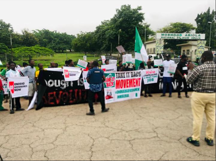 Protesters in Abuja