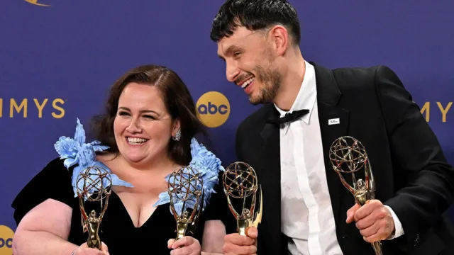 Jessica Gunning and Richard Gadd collected four Emmys trophies between them. 
Photo Credit: Getty Images 