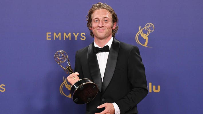 Jeremy Allen White won Outstanding Lead Actor in aComedy Series for "The Bear." (Photo by Gilbert Flores/Variety via Getty Images)Variety via Getty Images